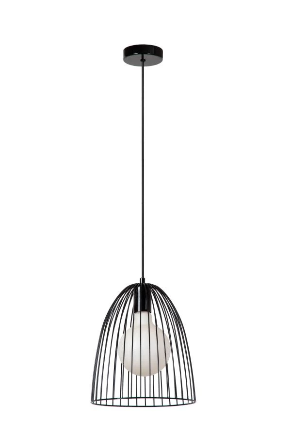 Lucide MACARONS - Pendant light - Ø 24,5 cm - 1xE27 - Black - off